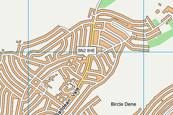 BN2 8HE map - OS VectorMap District (Ordnance Survey)