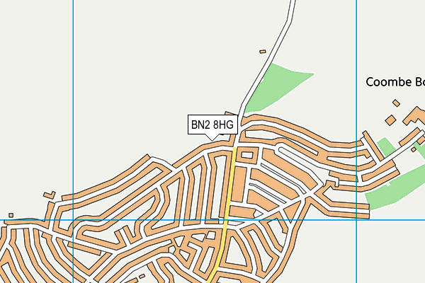 BN2 8HG map - OS VectorMap District (Ordnance Survey)