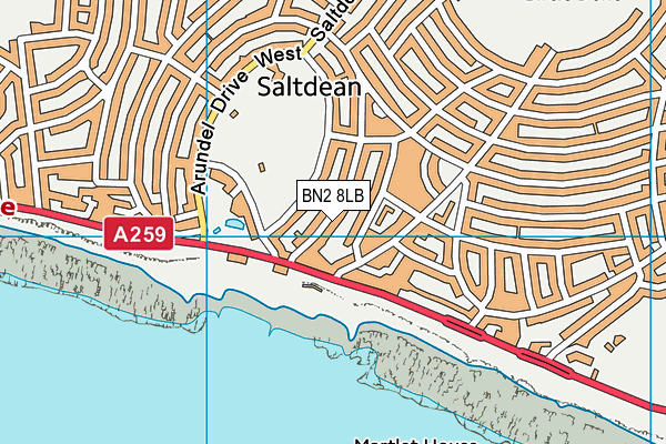 BN2 8LB map - OS VectorMap District (Ordnance Survey)