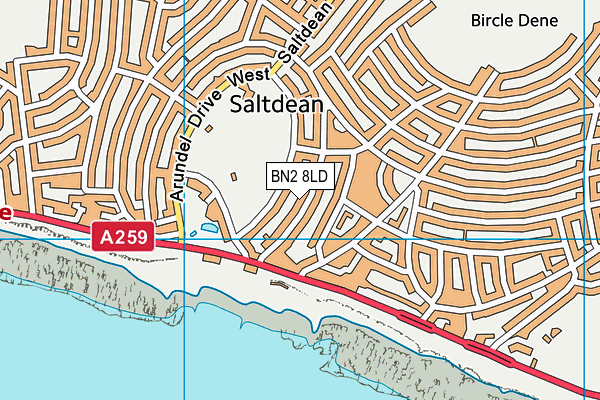 BN2 8LD map - OS VectorMap District (Ordnance Survey)
