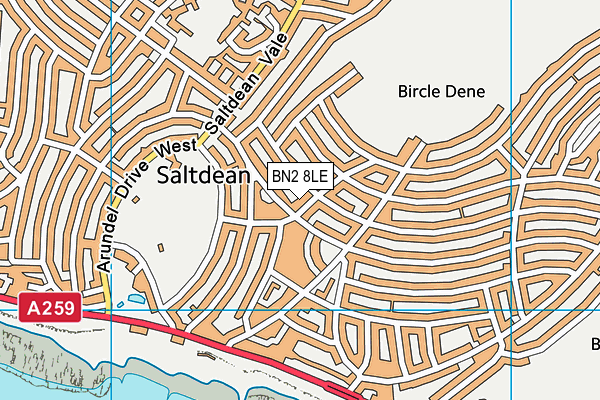 BN2 8LE map - OS VectorMap District (Ordnance Survey)