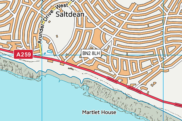 BN2 8LH map - OS VectorMap District (Ordnance Survey)