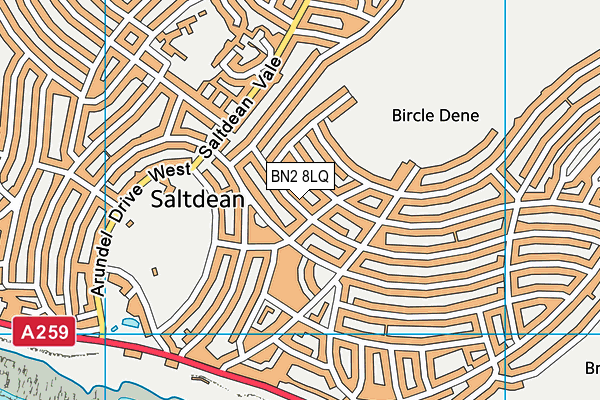 BN2 8LQ map - OS VectorMap District (Ordnance Survey)