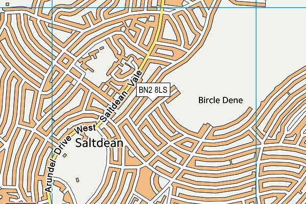 BN2 8LS map - OS VectorMap District (Ordnance Survey)