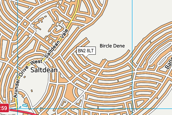 BN2 8LT map - OS VectorMap District (Ordnance Survey)