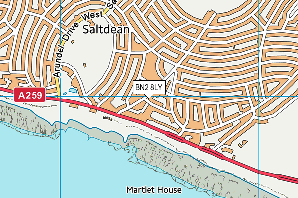 BN2 8LY map - OS VectorMap District (Ordnance Survey)