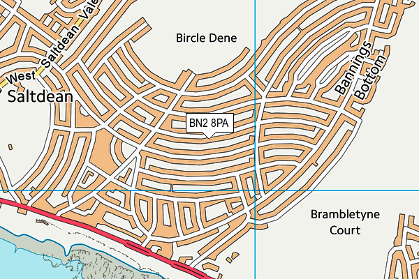 BN2 8PA map - OS VectorMap District (Ordnance Survey)