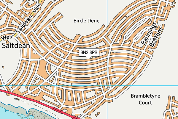 BN2 8PB map - OS VectorMap District (Ordnance Survey)
