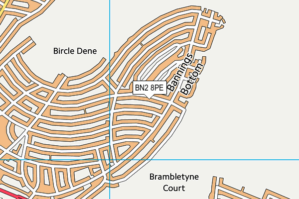 BN2 8PE map - OS VectorMap District (Ordnance Survey)