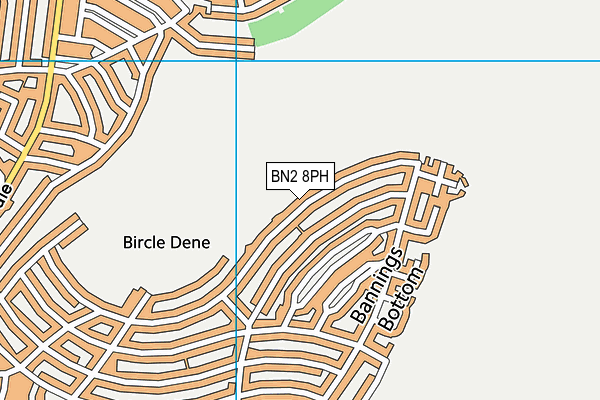 BN2 8PH map - OS VectorMap District (Ordnance Survey)