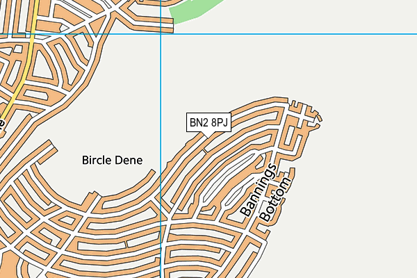 BN2 8PJ map - OS VectorMap District (Ordnance Survey)