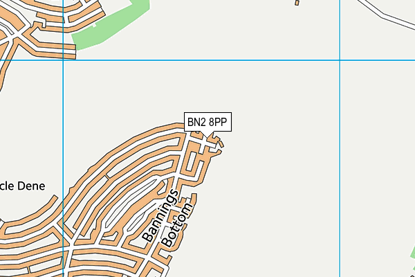 BN2 8PP map - OS VectorMap District (Ordnance Survey)