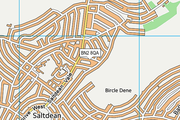 BN2 8QA map - OS VectorMap District (Ordnance Survey)