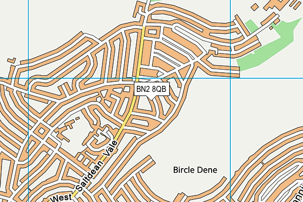BN2 8QB map - OS VectorMap District (Ordnance Survey)