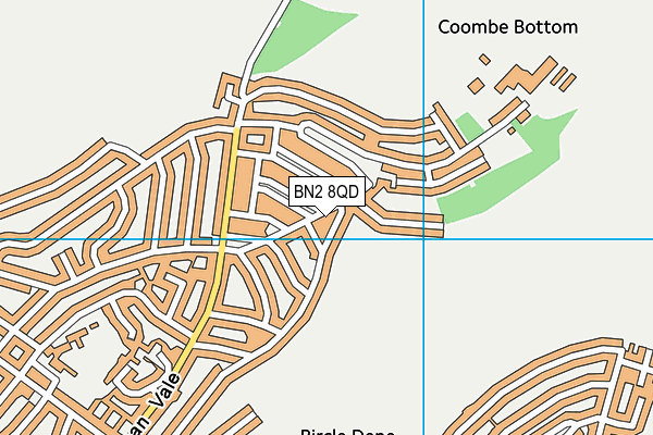 BN2 8QD map - OS VectorMap District (Ordnance Survey)