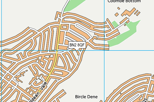 BN2 8QF map - OS VectorMap District (Ordnance Survey)