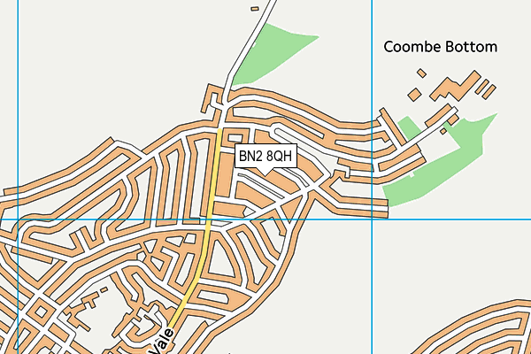 BN2 8QH map - OS VectorMap District (Ordnance Survey)