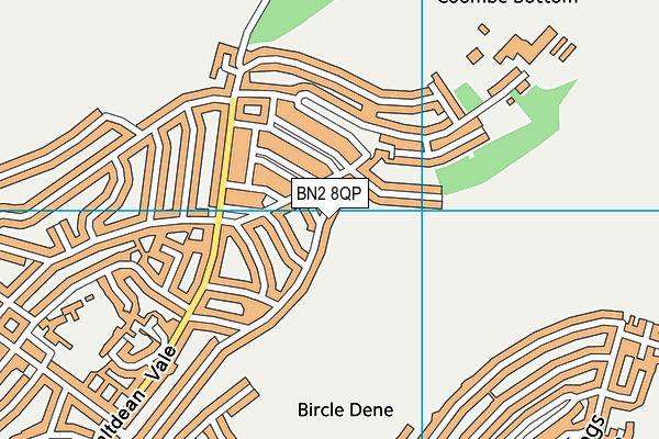 BN2 8QP map - OS VectorMap District (Ordnance Survey)