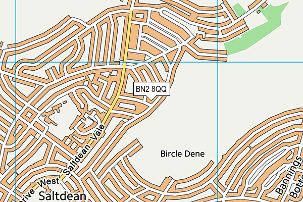 BN2 8QQ map - OS VectorMap District (Ordnance Survey)