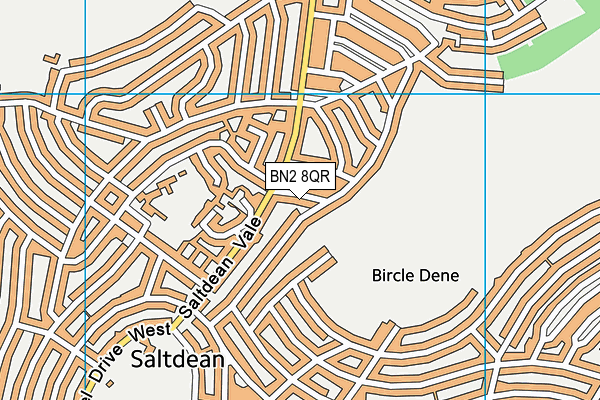 BN2 8QR map - OS VectorMap District (Ordnance Survey)