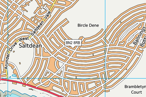 BN2 8RB map - OS VectorMap District (Ordnance Survey)