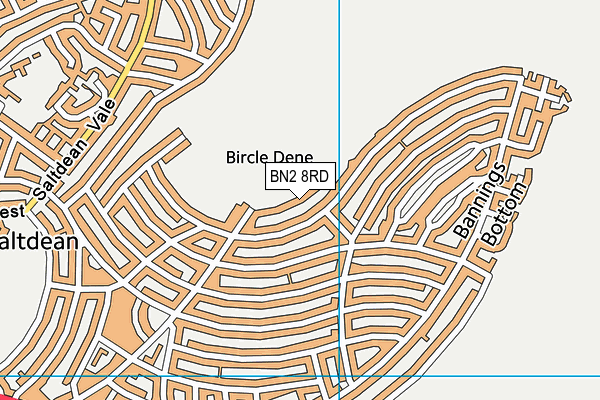 BN2 8RD map - OS VectorMap District (Ordnance Survey)