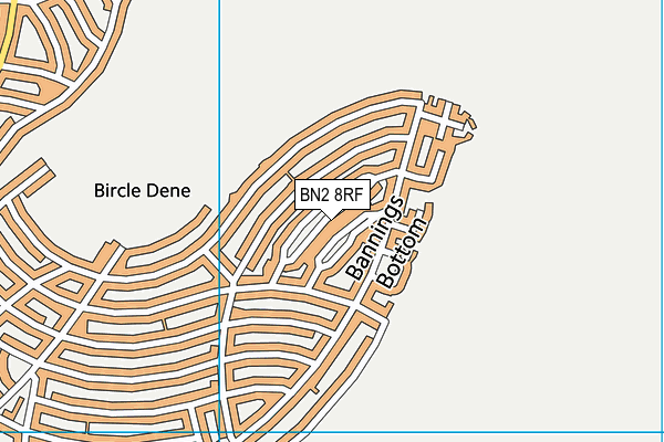 BN2 8RF map - OS VectorMap District (Ordnance Survey)