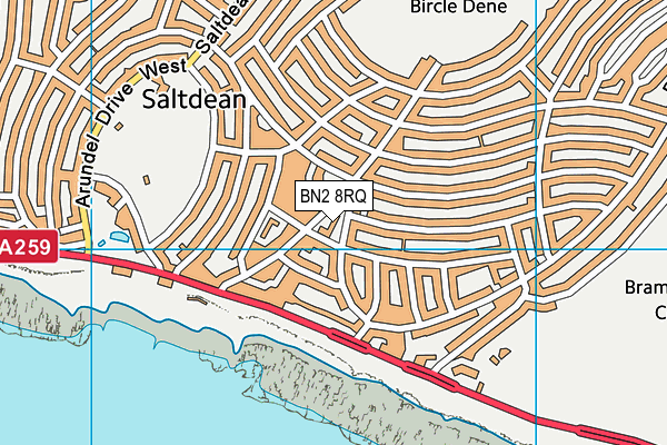 BN2 8RQ map - OS VectorMap District (Ordnance Survey)