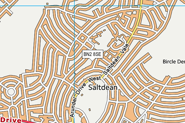 BN2 8SE map - OS VectorMap District (Ordnance Survey)