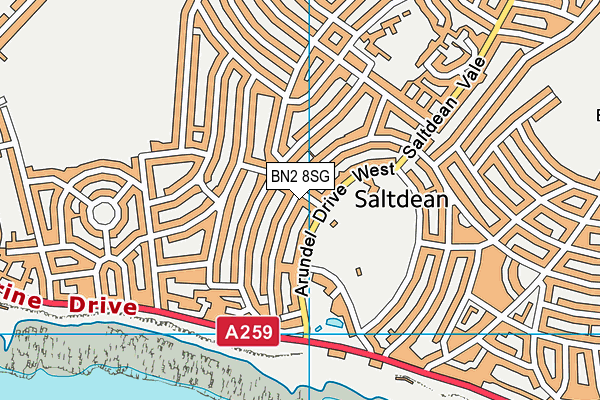 BN2 8SG map - OS VectorMap District (Ordnance Survey)