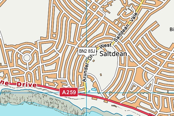 BN2 8SJ map - OS VectorMap District (Ordnance Survey)