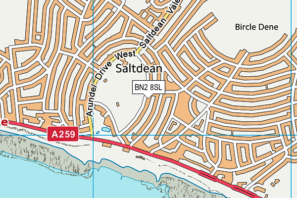 BN2 8SL map - OS VectorMap District (Ordnance Survey)