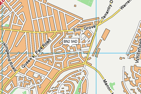 BN2 9AD map - OS VectorMap District (Ordnance Survey)