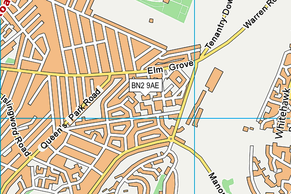BN2 9AE map - OS VectorMap District (Ordnance Survey)