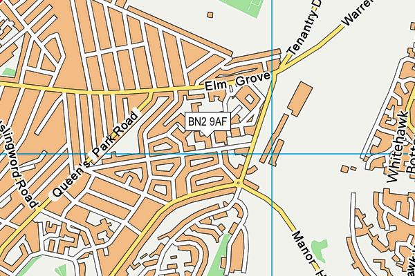 BN2 9AF map - OS VectorMap District (Ordnance Survey)