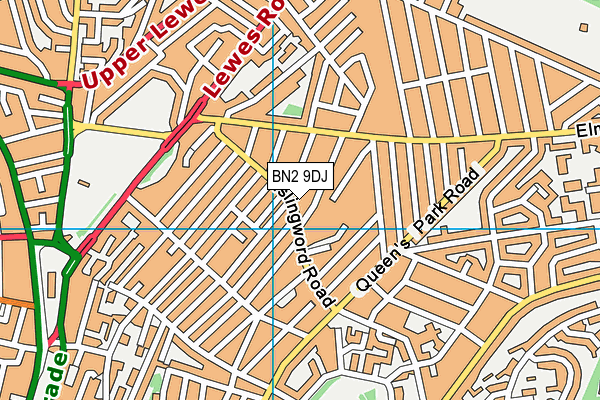 BN2 9DJ map - OS VectorMap District (Ordnance Survey)