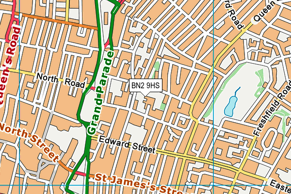 Carlton Hill Primary School map (BN2 9HS) - OS VectorMap District (Ordnance Survey)