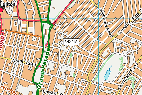 BN2 9JS map - OS VectorMap District (Ordnance Survey)