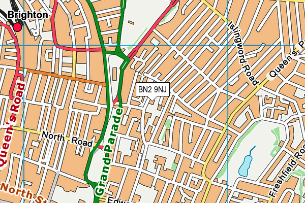 BN2 9NJ map - OS VectorMap District (Ordnance Survey)