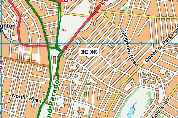 BN2 9NS map - OS VectorMap District (Ordnance Survey)