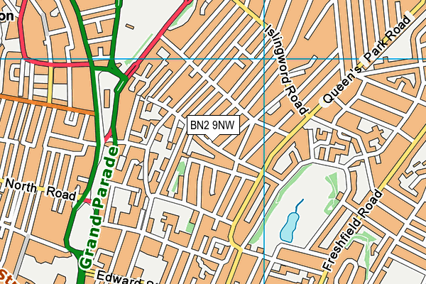 BN2 9NW map - OS VectorMap District (Ordnance Survey)