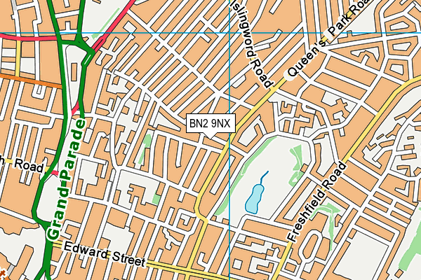 BN2 9NX map - OS VectorMap District (Ordnance Survey)