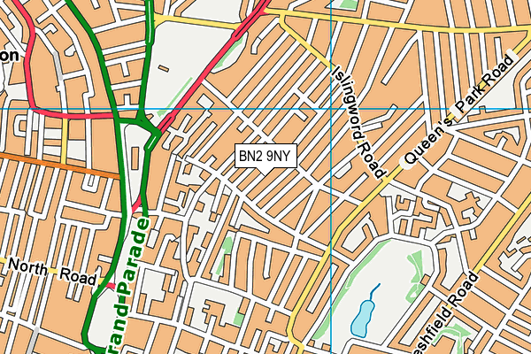 BN2 9NY map - OS VectorMap District (Ordnance Survey)