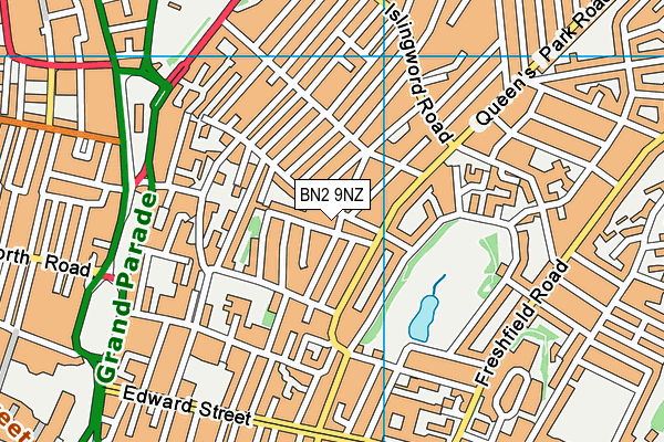 BN2 9NZ map - OS VectorMap District (Ordnance Survey)