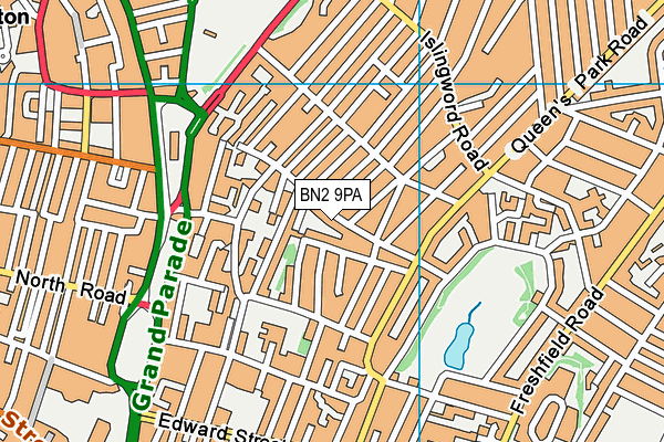 BN2 9PA map - OS VectorMap District (Ordnance Survey)