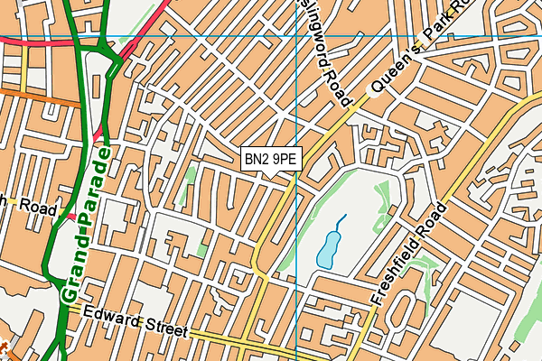 BN2 9PE map - OS VectorMap District (Ordnance Survey)