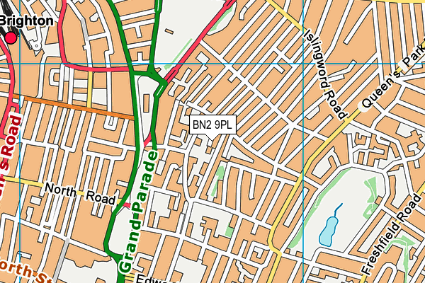 BN2 9PL map - OS VectorMap District (Ordnance Survey)