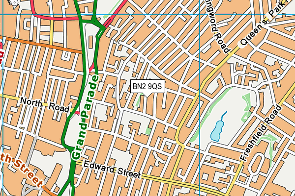 BN2 9QS map - OS VectorMap District (Ordnance Survey)