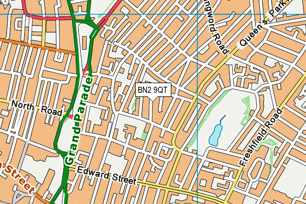 BN2 9QT map - OS VectorMap District (Ordnance Survey)