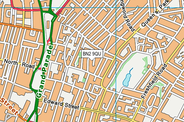 BN2 9QU map - OS VectorMap District (Ordnance Survey)